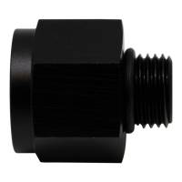 DeatschWerks 6AN ORB Male to M18 X 1.5 Metric Female (Incl O-Ring) - Anodized Matte Black - 6-02-0605-B