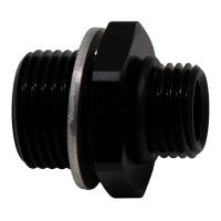 DeatschWerks 6AN ORB Male to M18 X 1.5 Metric Male (Incl O-Ring and Washer) - Anodized Matte Black - 6-02-0606-B