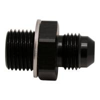 DeatschWerks 6AN Male Flare to M16 X 1.5 Male Metric Adapter (Incl Washer) - Anodized Matte Black - 6-02-0615-B