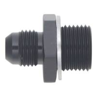 DeatschWerks - DeatschWerks 6AN Male Flare to M18 X 1.5 Male Metric Adapter (Incl Washer) - Anodized Matte Black - 6-02-0616-B - Image 2
