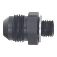DeatschWerks - DeatschWerks 8AN Male Flare to M12 X 1.5 Male Metric Adapter (Incl Washer) - Anodized Matte Black - 6-02-0617-B - Image 2