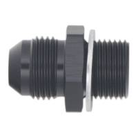 DeatschWerks - DeatschWerks 8AN Male Flare to M18 X 1.5 Male Metric Adapter (Incl Washer) - Anodized Matte Black - 6-02-0620-B - Image 2