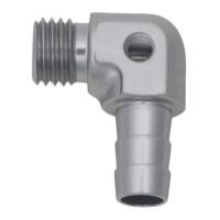 DeatschWerks - DeatschWerks Metric M12 to 3/8in Hose Barb 90-Degree Fitting w/ Venturi Port - Anodized DW Titanium - 6-02-0650 - Image 2