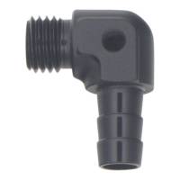 DeatschWerks - DeatschWerks Metric M12 to 3/8in Hose Barb 90-Degree Fitting w/ Venturi Port - Anodized Matte Black - 6-02-0650-B - Image 2