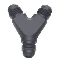 DeatschWerks - DeatschWerks 6AN Male Flare to 6AN Male Flare to 6AN Male Flare Y Fitting - Anodized Matte Black - 6-02-0701-B - Image 2