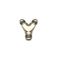 DeatschWerks - DeatschWerks 8AN Male Flare to 8AN Male Flare to 10AN Male Flare Y Fitting - Anodized Matte Black - 6-02-0703-B - Image 3