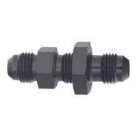 DeatschWerks - DeatschWerks 6AN Male Flare to 6AN Male Flare Bulkhead Adapter (Incl Nut) - Anodized Matte Black - 6-02-0708-B - Image 2