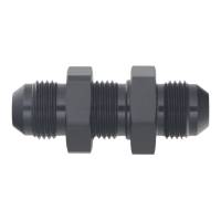 DeatschWerks - DeatschWerks 8AN Male Flare to 8AN Male Flare Bulkhead Adapter (Incl Nut) - Anodized Matte Black - 6-02-0709-B - Image 2