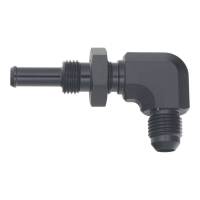 DeatschWerks - DeatschWerks 6AN Male Flare to 5/16in Male Barb Bulkhead Adapter 90-Degree - Anodized Matte Black - 6-02-0712-B - Image 2