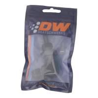 DeatschWerks - DeatschWerks 8AN Male Flare to 5/16in Male Barb Bulkhead Adapter 90-Degree - Anodized Matte Black - 6-02-0713-B - Image 4