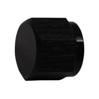 DeatschWerks 6AN Female Flare Cap - Anodized Matte Black - 6-02-0714-B