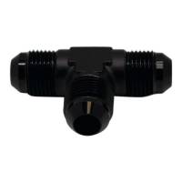 DeatschWerks - DeatschWerks 8AN Male Flare to 8AN Male Flare to 8AN Male Flare Tee Fitting - Anodized Matte Black - 6-02-0722-B - Image 2