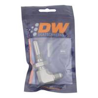 DeatschWerks - DeatschWerks 6AN Male Flare to 90-Degree 3/8in Single Hose Barb - Anodized DW Titanium - 6-02-0733 - Image 2