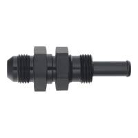 DeatschWerks 8AN Male Flare to Straight 3/8in Single Hose Barb - Anodized Matte Black - 6-02-0740-B