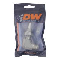 DeatschWerks - DeatschWerks 8AN Male Flare to 90-Degree 3/8in Single Hose Barb - Anodized DW Titanium - 6-02-0742 - Image 2