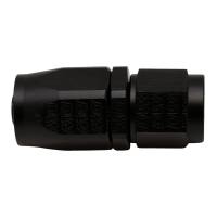DeatschWerks 6AN Female Swivel Strait Hose End CPE - Anodized Matte Black - 6-02-0801-B