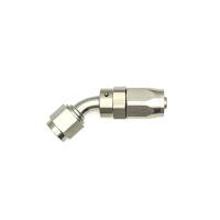 DeatschWerks - DeatschWerks 6AN Female Swivel 45-Degree Hose End CPE - Anodized Matte Black - 6-02-0802-B - Image 3