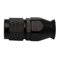 DeatschWerks 6AN Female Swivel Straight Hose End PTFE (Incl 1 Olive Insert) - Anodized Matte Black - 6-02-0850-B