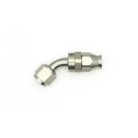DeatschWerks - DeatschWerks 8AN Female Swivel 45-Degree Hose End PTFE (Incl 1 Olive Insert) - Anodized Matte Black - 6-02-0855-B - Image 2