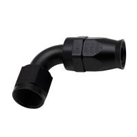 DeatschWerks 10AN Female Swivel 90-Degree Hose End PTFE (Incl Olive Insert) - Anodized Matte Black - 6-02-0860-B