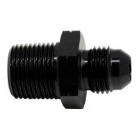 DeatschWerks - DeatschWerks 6AN Male Flare to 3/8in Male NPT Adapter - Anodized Matte Black - 6-02-0902-B - Image 1