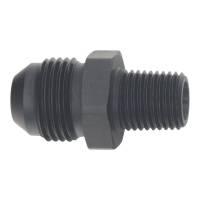 DeatschWerks - DeatschWerks 8AN Male Flare to 1/4in Male NPT Adapter - Anodized Matte Black - 6-02-0904-B - Image 2