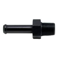 DeatschWerks 1/8in NPT Male Thread 1/4in Hose Barb - Anodized Matte Black - 6-02-0915-B