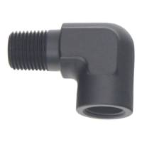 DeatschWerks - DeatschWerks 90-Degree 1/8in NPT Male to Female 1/8in NPT - Anodized Matte Black - 6-02-0920-B - Image 2
