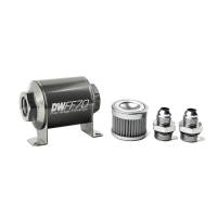 DeatschWerks - DeatschWerks Stainless Steel 8AN 10 Micron Universal Inline Fuel Filter Housing Kit (70mm) - 8-03-070-010K-8 - Image 2