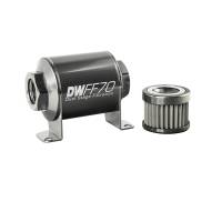 DeatschWerks - DeatschWerks Stainless Steel 8AN 100 Micron Universal Inline Fuel Filter Housing Kit (70mm) - 8-03-070-100K - Image 3