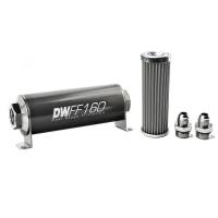 DeatschWerks - DeatschWerks Stainless Steel 8AN 100 Micron Universal Inline Fuel Filter Housing Kit (160mm) - 8-03-160-100K-8 - Image 2