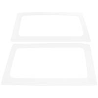 DEI 11-18 Jeep Wrangler JK 2-Door Boom Mat Rear Side Window Trim - 2 Piece - White - 50154
