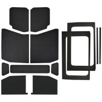 DEI 18-23 Jeep Wrangler JL 4-Door Boom Mat Complete Headliner Kit - 13 Piece - Black Leather Look - 50182