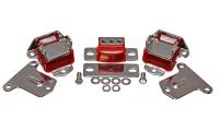 Energy Suspension 69-71 Camaro / 70-73 Monte Carlo Red Motor and Transmission Mounts; Chrome Finish - 3.1134R