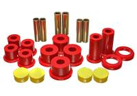 Energy Suspension 2/4 Wd Rear Leaf Spring Bshg - Red - 3.2142R