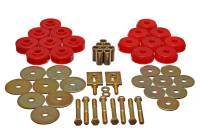 Energy Suspension - Energy Suspension Body Mount Set Exc. Cconvertible - Red - 3.4166R - Image 1