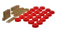 Energy Suspension - Energy Suspension Chevy 59-64 Belair/Biscayne/Caprice/Impala /59-63 El Camino Red Body Mount Set - 3.4167R - Image 1