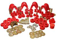 Energy Suspension - Energy Suspension 66-77 Ford Bronco 4WD (w/ 4 Deg C-Bushings) Red Hyper-Flex Master Bushing Set - 4.18105R - Image 1