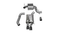 Corsa 06-10 Volkswagen GLI Mk5 Black Touring 3.0in Cat-Back Single Rear Exitn Black Pro-Seri - 14598BLK