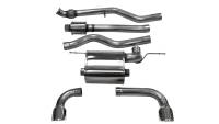 Corsa 2012-17 BMW 335i Sedan RWD F30 3in Polished Touring Dual Rear Single 3.5in Tip Cat-BackExhaust - 14937