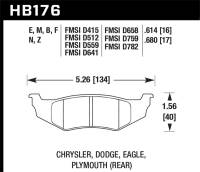 Hawk SRT4 HPS Street Rear Brake Pads - HB176F.614