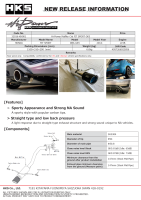 HKS - HKS Hi-Power Muffler 2014+ Honda Fit Sport GK5 w/ Carbon Tips - 32016-KH001 - Image 1