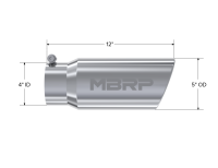 MBRP - MBRP Universal Tip 5 O.D. Angled Rolled End 4 inlet 12 length - T5051 - Image 3