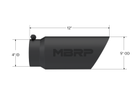 MBRP - MBRP Universal Tip 5 O.D. Dual Wall Angled 4 inlet 12 length - Black Finish - T5053BLK - Image 3