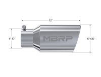 MBRP - MBRP Universal Tip 6 O.D. Angled Rolled End 4 inlet 12 length - T5073 - Image 3