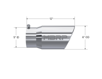 MBRP - MBRP Universal Tip 6 O.D. Angled Rolled End 5 inlet 12 length - T5075 - Image 3