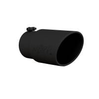 MBRP - MBRP Universal Tip 6in O.D. Angled Rolled End 5 inlet 12 length - Black Finish - T5075BLK - Image 2