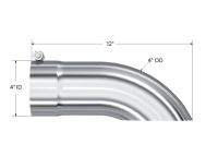 MBRP - MBRP Universal Tip 4 O.D. Turn Down 4 inlet 12 length - T5081 - Image 3