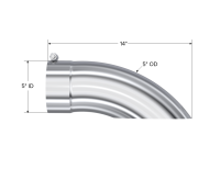 MBRP - MBRP Universal Tip 5 O.D. Turn Down 5 inlet 14 length - T5085 - Image 3