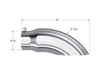 MBRP - MBRP Universal Tip 5 O.D. Turn Down 4 inlet 14 length - T5086 - Image 3